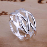 Fashion Silver Cross Intertwined Ring For Women - Rings Universe