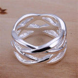 Fashion Silver Cross Intertwined Ring For Women - Rings Universe