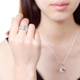 Fashion Silver Cross Intertwined Ring For Women - Rings Universe