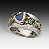 Trendy Unique Triangular Green Stone Ring - ringsuniverse