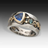 Trendy Unique Triangular Green Stone Ring - ringsuniverse