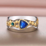 Trendy Unique Triangular Green Stone Ring - ringsuniverse