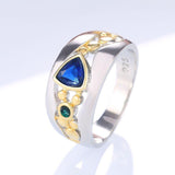 Trendy Unique Triangular Green Stone Ring - ringsuniverse
