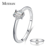 Authentic Charm Emerald Cut AAA+ CZ Diamond Ring - ringsuniverse