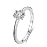 Authentic Charm Emerald Cut AAA+ CZ Diamond Ring - ringsuniverse