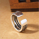 New Arrival Winding Twisted Thai Silver Multi-layer Retro 925 Sterling Silver Jewelry Irregular Geometric Opening Rings SR494 - ringsuniverse