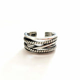 New Arrival Winding Twisted Thai Silver Multi-layer Retro 925 Sterling Silver Jewelry Irregular Geometric Opening Rings SR494 - ringsuniverse
