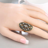 Boho Antique Gold Fashion Crystal Vintage Ring - ringsuniverse