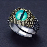 Vintage Bikers Python Eye Rings - Rings Universe