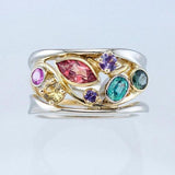 Multicolor Zircon Fashion  Hollow Out Design Ring - ringsuniverse