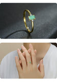Exquisite Classic Silver Tourmaline Gold Color Ring - Rings Universe