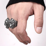 Stainless Steel Men Rings Gorilla Monkey Punk Hip Hop Cool Personality for Male Boyfriend Jewelry Creativity Gift Wholesale - ringsuniverse