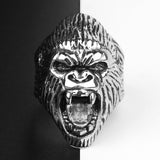 Stainless Steel Men Rings Gorilla Monkey Punk Hip Hop Cool Personality for Male Boyfriend Jewelry Creativity Gift Wholesale - ringsuniverse