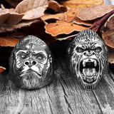 Stainless Steel Men Rings Gorilla Monkey Punk Hip Hop Cool Personality for Male Boyfriend Jewelry Creativity Gift Wholesale - ringsuniverse