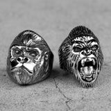 Stainless Steel Men Rings Gorilla Monkey Punk Hip Hop Cool Personality for Male Boyfriend Jewelry Creativity Gift Wholesale - ringsuniverse