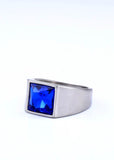 Fashion Inlaid Red/Blue/Black Stone Square Men's Ring - ringsuniverse