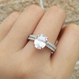 Appealing 1.9Ct Oval Simulated Diamond Engagement Ring - ringsuniverse