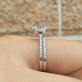 Appealing 1.9Ct Oval Simulated Diamond Engagement Ring - ringsuniverse