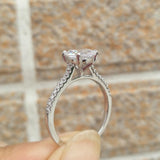 Appealing 1.9Ct Oval Simulated Diamond Engagement Ring - ringsuniverse