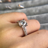 Authentic Silver 2.0ct AAA+ CZ Diamonds Fine Ring - ringsuniverse