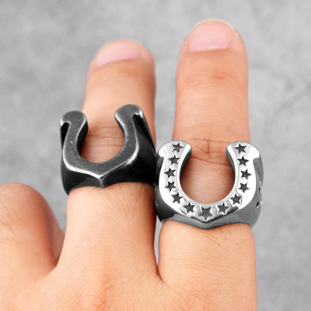 Stainless steel online horseshoe ring