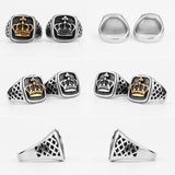 Trendy Cool Crown Gold Silver Color Men Rings - ringsuniverse