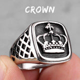 Trendy Cool Crown Gold Silver Color Men Rings - ringsuniverse