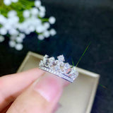 Super Moissanite Diamond Crown Wedding, Engagement Ring - Rings Universe