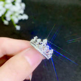 Super Moissanite Diamond Crown Wedding, Engagement Ring - Rings Universe