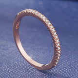 2021 New Luxury Rose Gold Color Princess Ring set - ringsuniverse