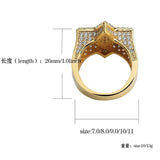 New Iced Out Hexagon Star Micro Paved Cubic Zircon Rings - ringsuniverse