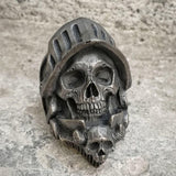 Black Death Knight Gothic Skull Ring - ringsuniverse