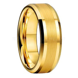 Men's Women's Polished Matt Finish Tungsten Carbide Wedding Rings - ringsuniverse