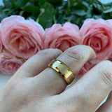 Men's Women's Polished Matt Finish Tungsten Carbide Wedding Rings - ringsuniverse