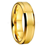 Men's Women's Polished Matt Finish Tungsten Carbide Wedding Rings - ringsuniverse