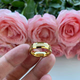 Men's Women's Polished Matt Finish Tungsten Carbide Wedding Rings - ringsuniverse