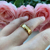 Men's Women's Polished Matt Finish Tungsten Carbide Wedding Rings - ringsuniverse
