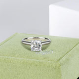 3.0ct Cushion Cut Simulated Diamond Solitaire Engagement Ring - ringsuniverse