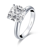 3.0ct Cushion Cut Simulated Diamond Solitaire Engagement Ring - ringsuniverse
