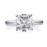 3.0ct Cushion Cut Simulated Diamond Solitaire Engagement Ring - ringsuniverse