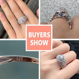 Impressive 2.7Ct White CZ Diamonds Blue Crystal Ring Set - Rings Universe