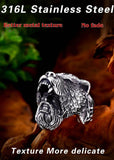 Unique Viking Bear Head Animal Punk Ring - ringsuniverse
