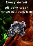 Unique Viking Bear Head Animal Punk Ring - ringsuniverse