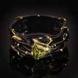 Vintage Gothic Black Tree Branch Ring with Zircon Crystals - Rings Universe