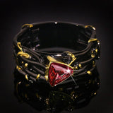 Vintage Gothic Black Tree Branch Ring with Zircon Crystals - Rings Universe