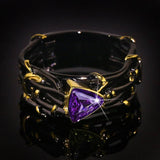 Vintage Gothic Black Tree Branch Ring with Zircon Crystals - Rings Universe
