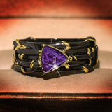 Vintage Gothic Black Tree Branch Ring with Zircon Crystals - Rings Universe
