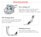 Heart Shape Silver Jewelry AAAAA Level CZ Ring - Rings Universe