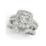Magnificent 1 Carat Sona Diamond Round Cut Ring Sets - Rings Universe