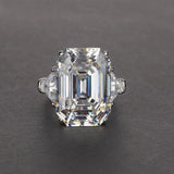 Luxury Big Rectangle AAA Zircon White/Pink Crystals Ring - Rings Universe